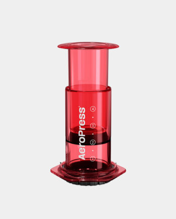 Die neue farbige Aeropress in Rot