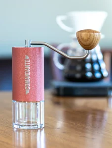 Comandante Kaffee Mühle. Neue Version in Sunset.