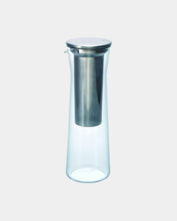 Cold brew Kaffeekanne aus Glas und Inox Chromstahl. Super edel.