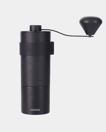 Hario Mini Black Pro ist eine schwarze Espresso Handmühle mit Inox Mahlwerk. Sehr Homogenes Mahlgut.